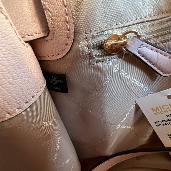 Michael Kors Hamilton Medium Satchel Shoulder Bag MK Vanilla Pink - Picture 10 of 10